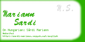 mariann sardi business card