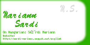 mariann sardi business card